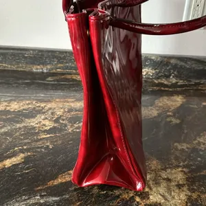 New tote bag, heavy shiny vinyl Red thumbnail 8
