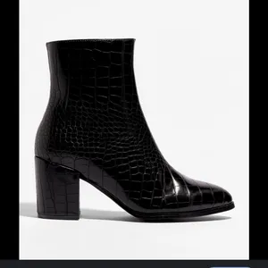 Nasty Gal Croc Embossed Block Heel Meadow 2 Ankle Boots Size 8 thumbnail 5