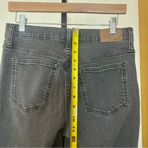 Madewell Perfect Vintage Jeans Charcoal Gray Black‎ Lunar Wash Denim Size 27 (4) thumbnail 9
