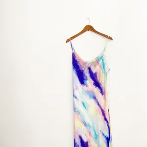 NWOT KENEDIK X Nordstrom Cowl Neck Tie Dye Midi Slip Dress thumbnail 7