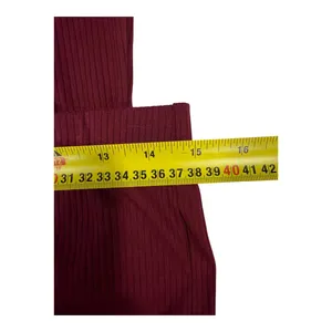 Final Touch Ribbed Knit Flare Pants Maroon Size L thumbnail 5