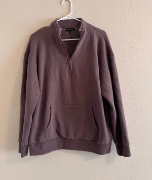 Beyond Yoga Quarter-Zip Pullover - Plum thumbnail 1