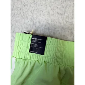Adidas Pacer Woven High Rise Shorts Lime Green IT7763 Womens Small 3" Inseam thumbnail 5