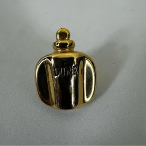 Dior Dune Perfume Bottle Gold Tone Vintage Brooch thumbnail 4