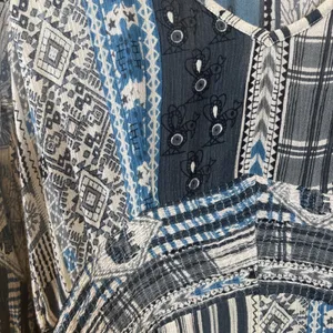 Earthbound Trading Co. Boho Patchwork Maxi Dress Hippie Flowy Festival Size M thumbnail 3