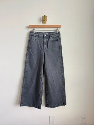Bohme Atzi Wide Leg Jeans Charcoal Grey High Rise Women’s Size 26 thumbnail 6