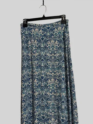 Cynthia Rowley Blue and White Printed Maxi Skirt thumbnail 6
