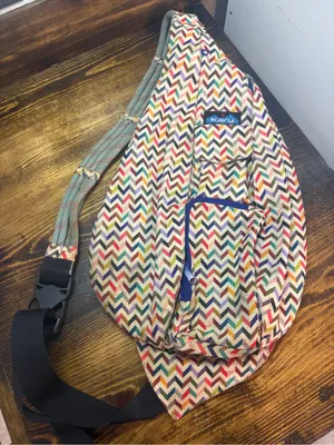 Kavu chevron print sling bag thumbnail 1