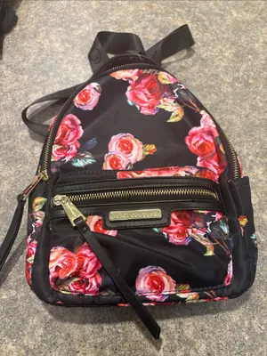 Juicy Couture Black Floral Rose Mini Backpack thumbnail 1
