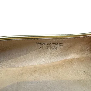 Kate Spade Shoes Womens Size 7.5 Gold Leather Bow Loafer Flats Slip On Casual thumbnail 4