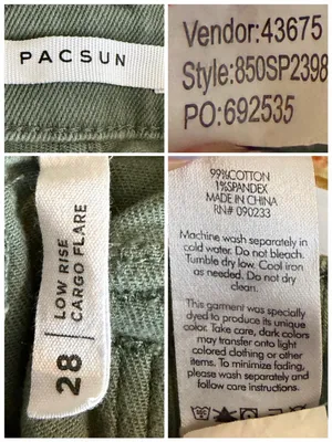 PacSun Cargo Flare Pants Jeans Women’s Size 28 Low Rise Stretch Olive Green Y2K thumbnail 8