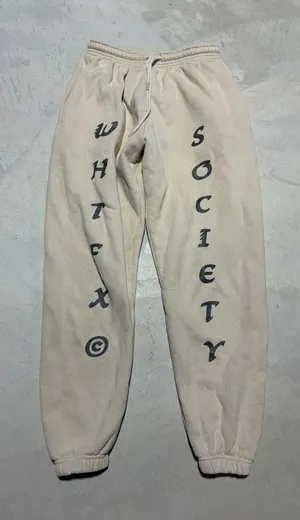 White fox Society Cream Sweatpants joggers XS thumbnail 1