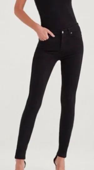 7 FOR ALL MANKIND black slim illusion pant thumbnail 1