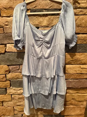 Altar'd State Draped Mini Dress in the color "Forever Blue"- XL thumbnail 3