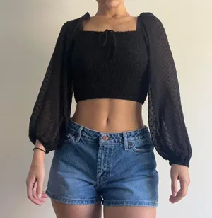 Black Crop Top Going Out thumbnail 1