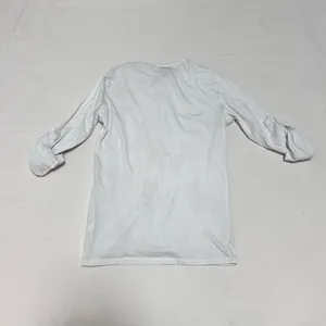 H&M White Henley Long Sleeve Shirt thumbnail 4