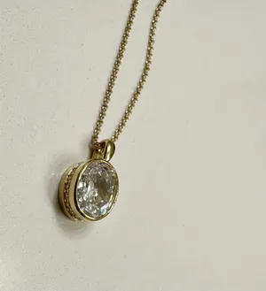 Diamonique Necklace Gold thumbnail 5