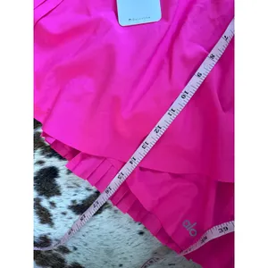 ALO NEW Aces Tennis Skirt Size Large In Neon Pink thumbnail 8