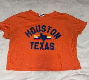 Houston Texas crop tee Orange Size M thumbnail 1
