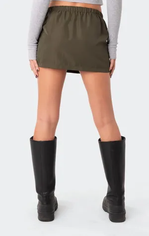 Edikted Dark Green Mini Skirt thumbnail 4
