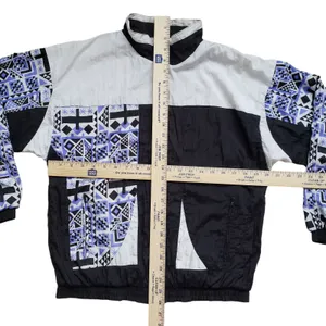 Vintage Etirel Windbreaker Jacket Medium Southwestern Aztec Geometric Lined 90s thumbnail 5