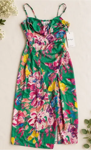 Vero Moda Floral Midi Dress Size Large NWT thumbnail 1