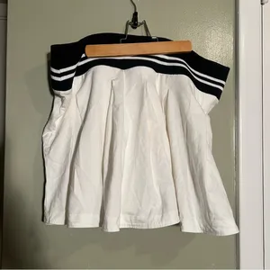 Daily Practice Anthropologie Women's Size XL Kick Back Pleated Mini Skirt White thumbnail 7
