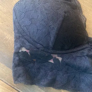 Pink Victoria’s Secret black lace‎ lightly lined bra size S NEW thumbnail 3