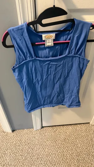 Blue Sleeveless Square-Neck Women’s Top Talbots small thumbnail 2