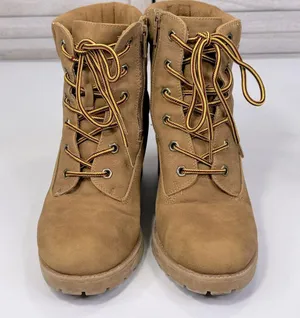 ZIGI SOHO Women's Kiana Lace-Up Chunky Heel Lumberjack Ankle Boots Tan-8 thumbnail 3