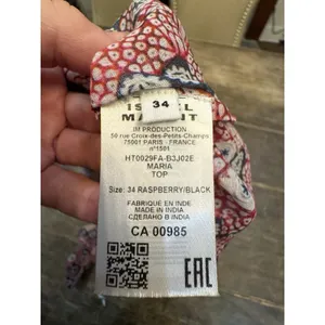 Isabel Marant Étoile Salika printed cotton voile blouse Size 34 US XS Popover thumbnail 8