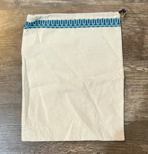 NEW Tory Burch Drawstring Accessories Travel Storage Cotton Beige thumbnail 1