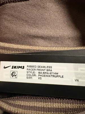Skims x Nike ribbed seamless racer front bra Color phoenix/truffle thumbnail 5