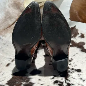 Vintage Real Leather Cowboy Boots Festival Rave Burning‎ Man T1 thumbnail 10