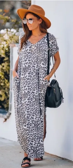 VICI Leopard‎ Print V-Neck Dress size Small thumbnail 1
