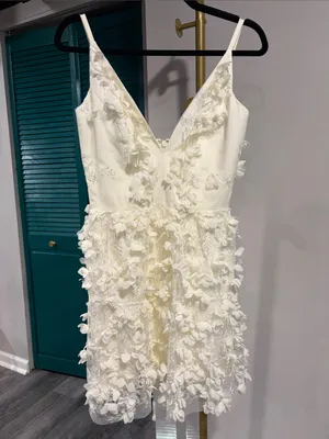 Helsi Riley Floral Appliqué Bridal Mini Dress Anthropologie thumbnail 7