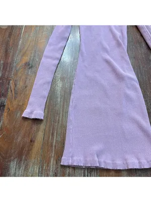 Free People FP Beach Bonfire Ribbed Mini Dress Lilac S thumbnail 3