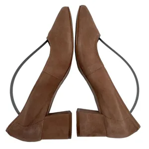 Steve‎ Madden Womens Tour Classic Pump Shoes Camel Suede Block Heels Size 6.5 thumbnail 5