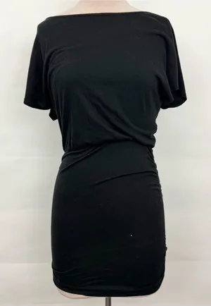 Victoria’s Secret black bodycon fitted ruched mini dress medium thumbnail 1
