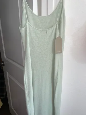 Knit Maxi Dress Pistachio Green Meshki NEW thumbnail 5
