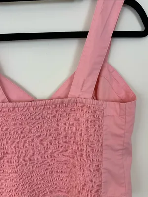 Abercrombie & Fitch Pink Bustier Style Button-Front Crop Top Size Medium thumbnail 5