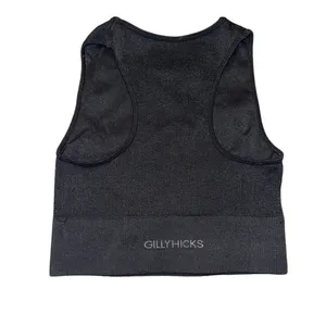 Gilly Hicks Seamless Ribbed Racerback Active Crop Top Black Womens M thumbnail 2