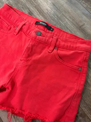 Hudson Jeans Gemma Red Jeans Shorts size 25 thumbnail 5