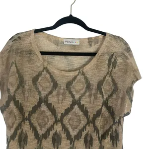 Pollux Boutique Women's Size Large‎ Open Knit Boho Western Top thumbnail 2