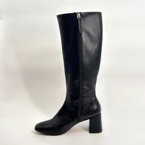 SVEGAN Knee High Boots Women's Black Vegan Leather Block Heel Made‎ in Spain 9.5 thumbnail 6