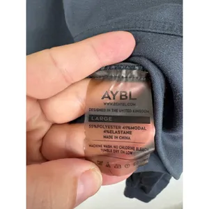 AYBL Womens Cropped Sweatshirt Large Charcoal Gray Activewear Crewneck Pullover thumbnail 4
