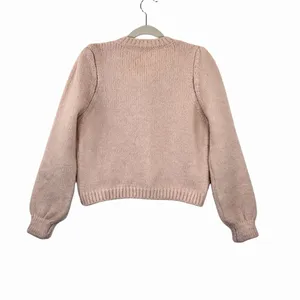 MANGO Womens Cardigan Pink Mathilda Alpaca Chunky Knit Sweater Grandma Small thumbnail 3