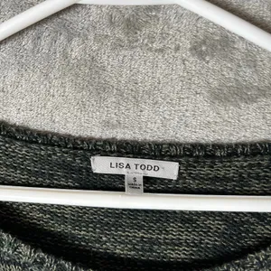 Lisa Todd Mixed Patchwork Knit Sweater Artsy Eclectic Boho Small Cotton Cashmere thumbnail 2