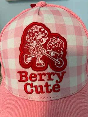Strawberry Shortcake Pink Corduroy'Berry Cute' Graphic Adjustable Baseball Hat thumbnail 2