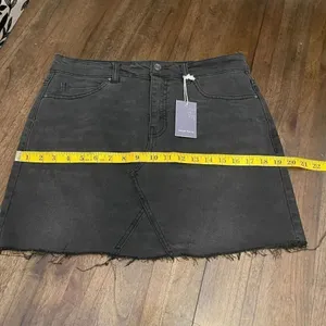 Indigo Rising Denim Skirt Gray Size M thumbnail 7